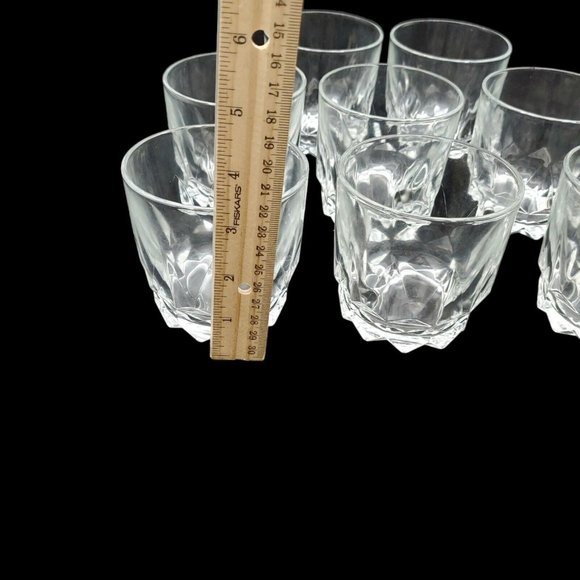 Vtg Arcoroc Arques France Crystal Whiskey Rocks Low Ball Glasses Set 8pc 10.5 oz - Picture 7 of 8